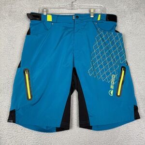 ZOIC Men's Teal Mountain Bike Cycling Shorts Sz‎ 34 Cargo Zip Pockets